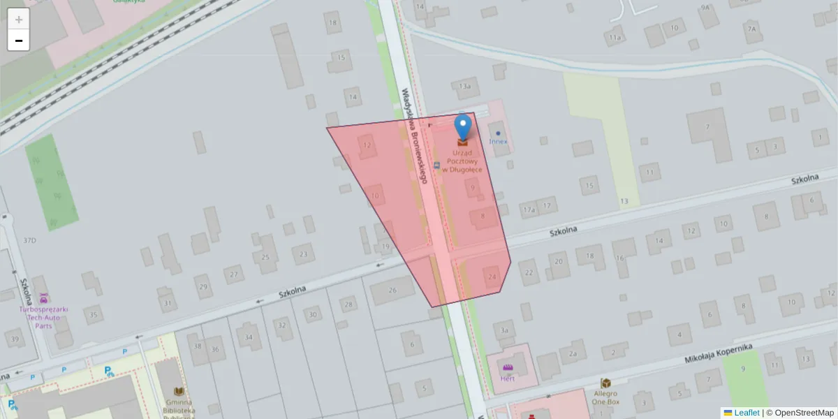 Szczegółowa mapa kodu pocztowego 55-090 z granicami, sąsiednimi kodami pocztowymi i urzędami pocztowymi