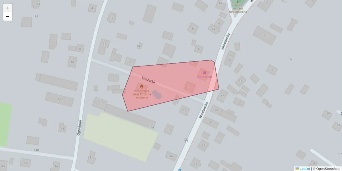 Szczegółowa mapa kodu pocztowego 55-094 z granicami, sąsiednimi kodami pocztowymi i urzędami pocztowymi