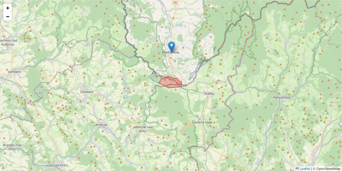 Szczegółowa mapa kodu pocztowego 56168 z granicami, sąsiednimi kodami pocztowymi i urzędami pocztowymi