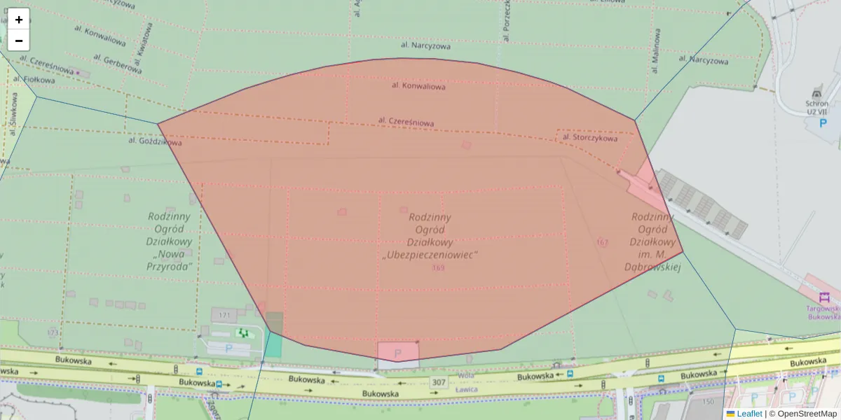 Szczegółowa mapa kodu pocztowego 60-196 z granicami, sąsiednimi kodami pocztowymi i urzędami pocztowymi