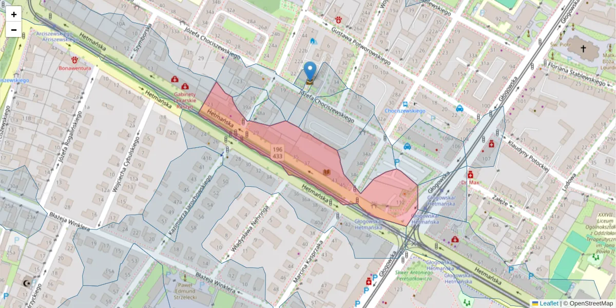 Szczegółowa mapa kodu pocztowego 60-251 z granicami, sąsiednimi kodami pocztowymi i urzędami pocztowymi