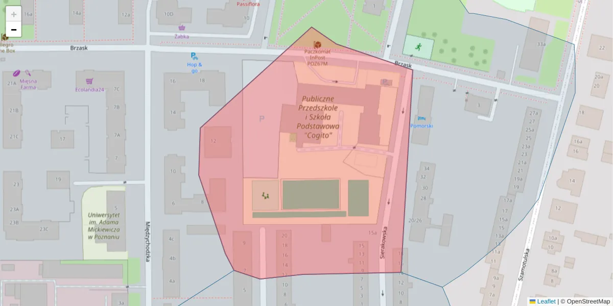 Szczegółowa mapa kodu pocztowego 60-367 z granicami, sąsiednimi kodami pocztowymi i urzędami pocztowymi