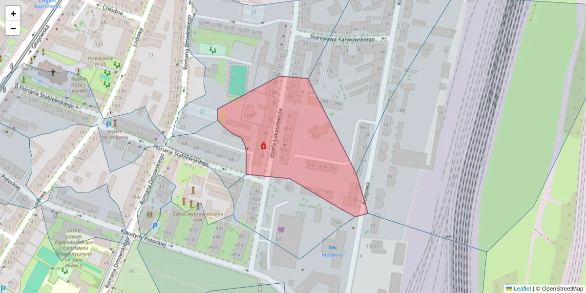 Szczegółowa mapa kodu pocztowego 60-728 z granicami, sąsiednimi kodami pocztowymi i urzędami pocztowymi