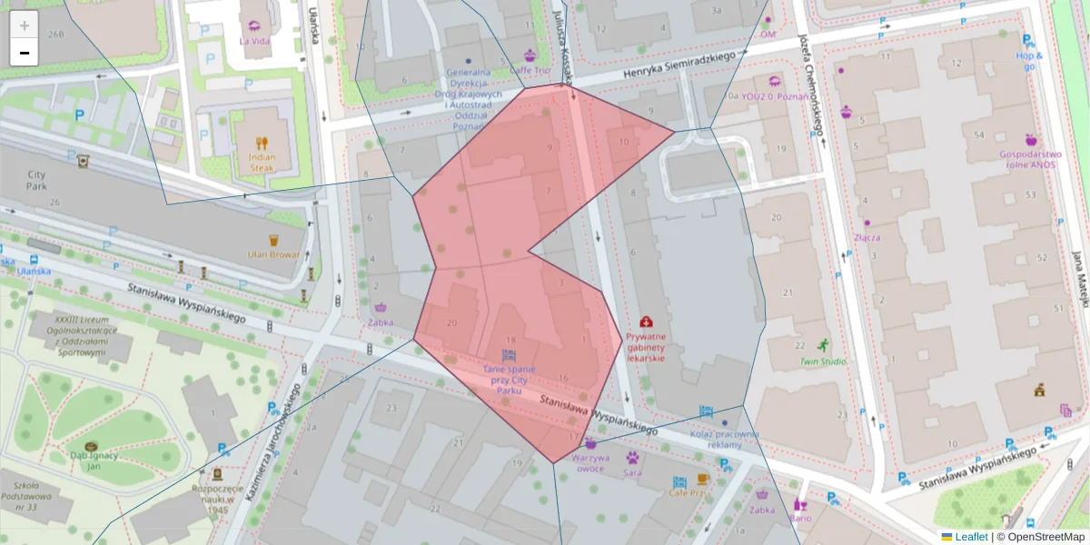 Szczegółowa mapa kodu pocztowego 60-759 z granicami, sąsiednimi kodami pocztowymi i urzędami pocztowymi