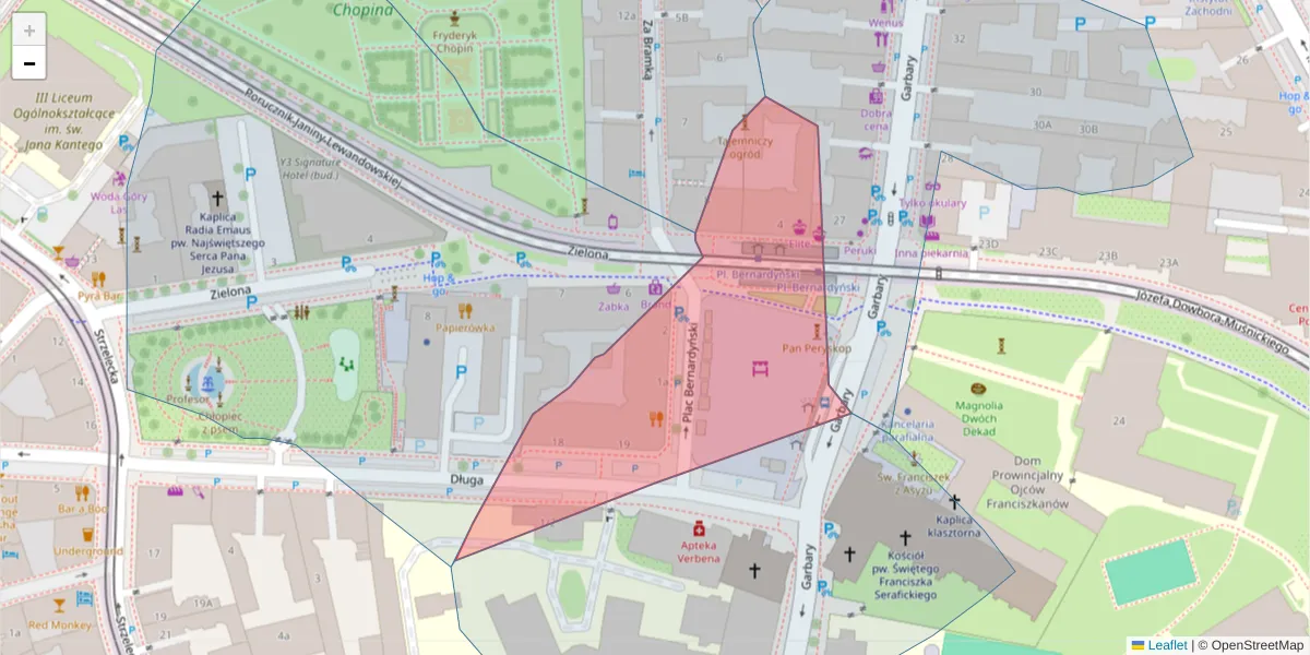 Szczegółowa mapa kodu pocztowego 61-844 z granicami, sąsiednimi kodami pocztowymi i urzędami pocztowymi