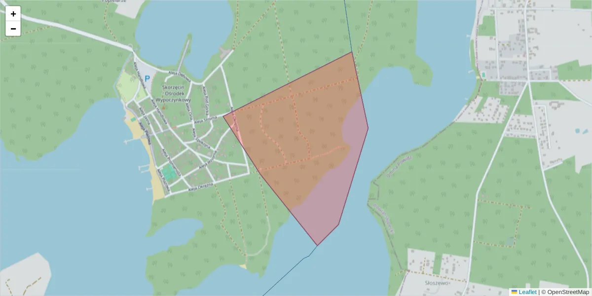 Szczegółowa mapa kodu pocztowego 62-215 z granicami, sąsiednimi kodami pocztowymi i urzędami pocztowymi