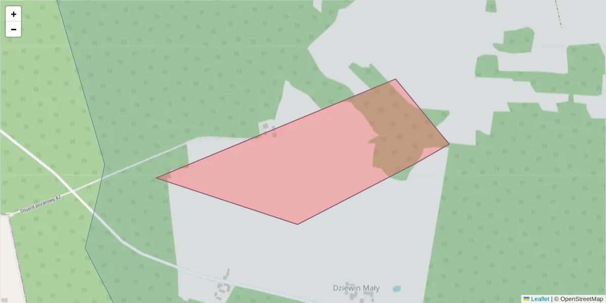Szczegółowa mapa kodu pocztowego 62-480 z granicami, sąsiednimi kodami pocztowymi i urzędami pocztowymi