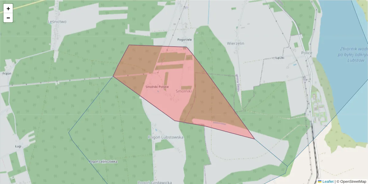 Szczegółowa mapa kodu pocztowego 62-562 z granicami, sąsiednimi kodami pocztowymi i urzędami pocztowymi