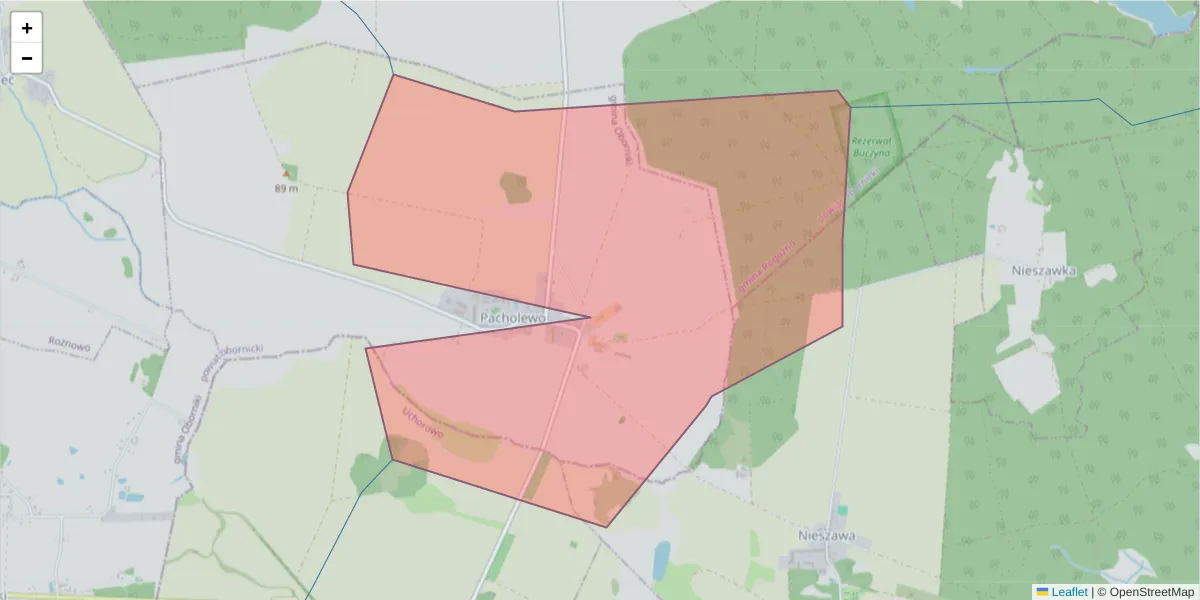 Szczegółowa mapa kodu pocztowego 64-604 z granicami, sąsiednimi kodami pocztowymi i urzędami pocztowymi