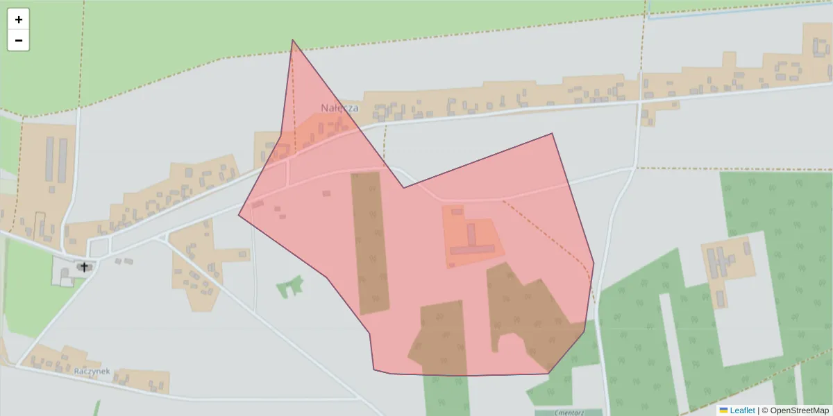 Szczegółowa mapa kodu pocztowego 64-814 z granicami, sąsiednimi kodami pocztowymi i urzędami pocztowymi