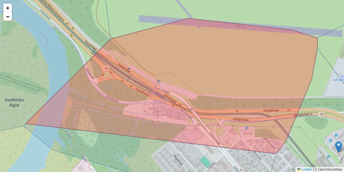Szczegółowa mapa kodu pocztowego 70-771 z granicami, sąsiednimi kodami pocztowymi i urzędami pocztowymi