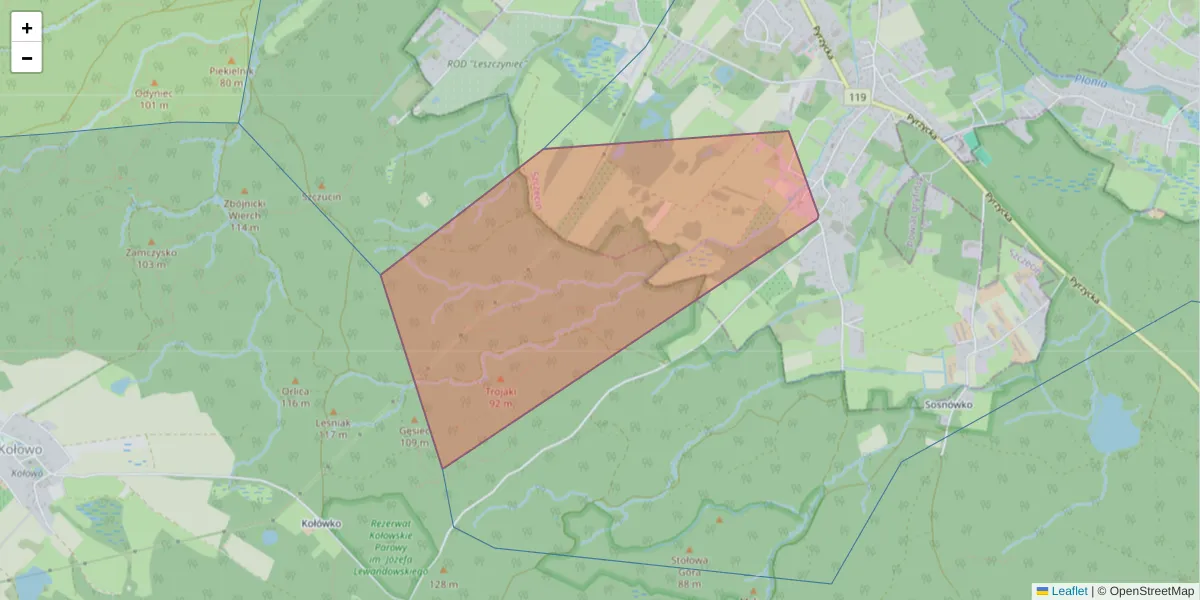 Szczegółowa mapa kodu pocztowego 70-891 z granicami, sąsiednimi kodami pocztowymi i urzędami pocztowymi
