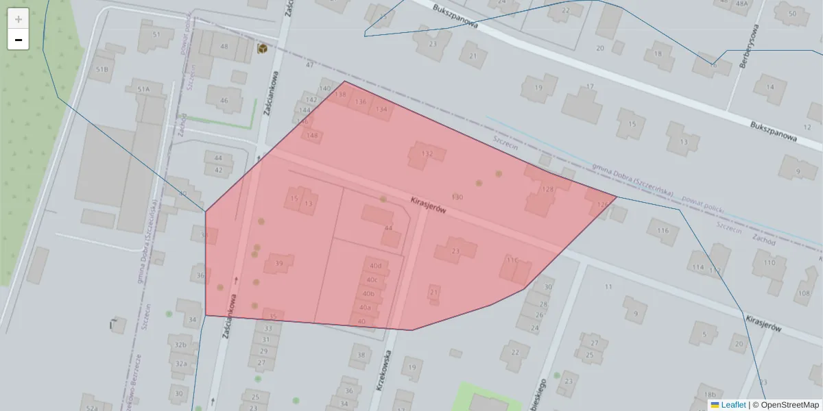 Szczegółowa mapa kodu pocztowego 71-231 z granicami, sąsiednimi kodami pocztowymi i urzędami pocztowymi