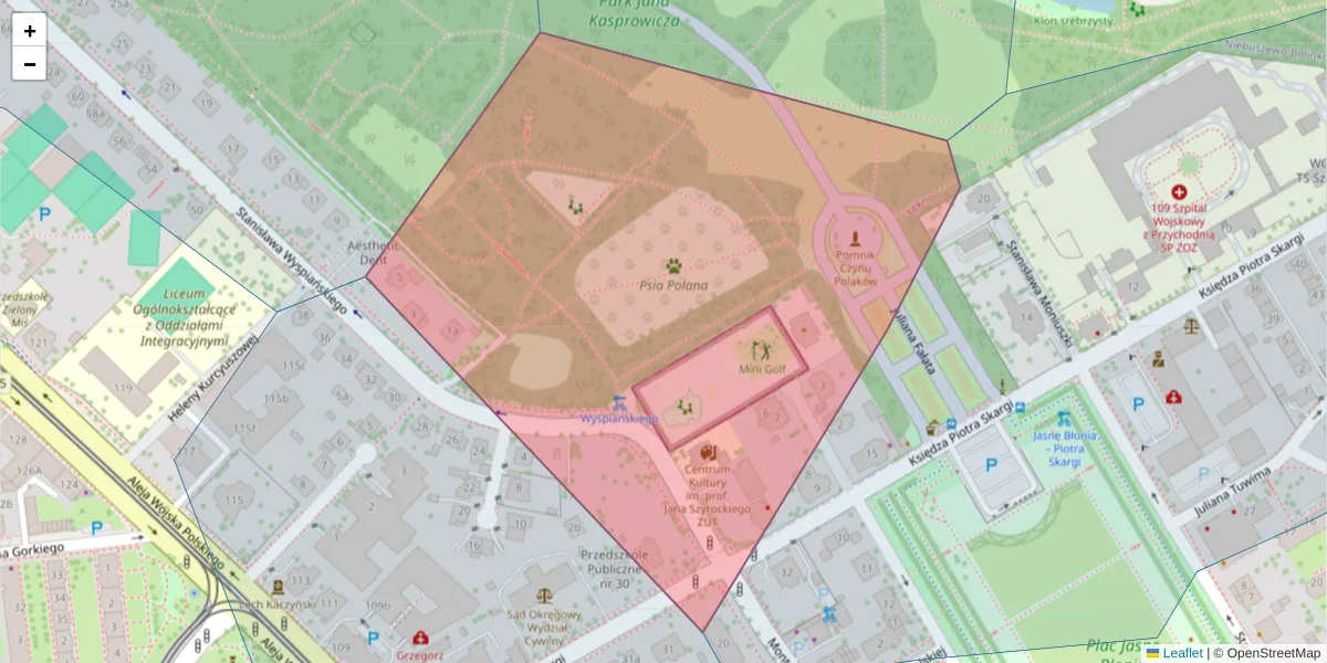 Szczegółowa mapa kodu pocztowego 71-431 z granicami, sąsiednimi kodami pocztowymi i urzędami pocztowymi
