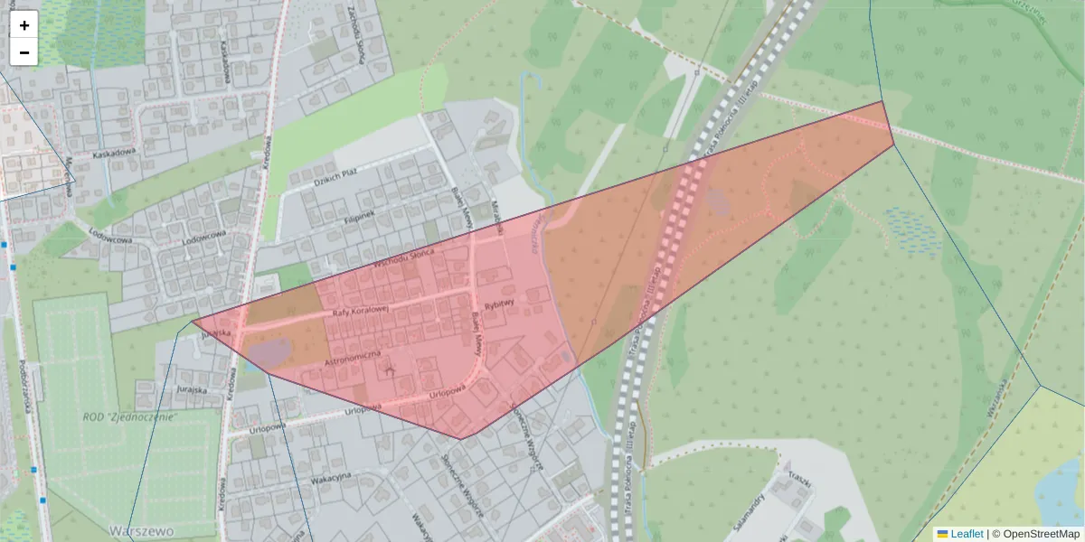 Szczegółowa mapa kodu pocztowego 71-787 z granicami, sąsiednimi kodami pocztowymi i urzędami pocztowymi