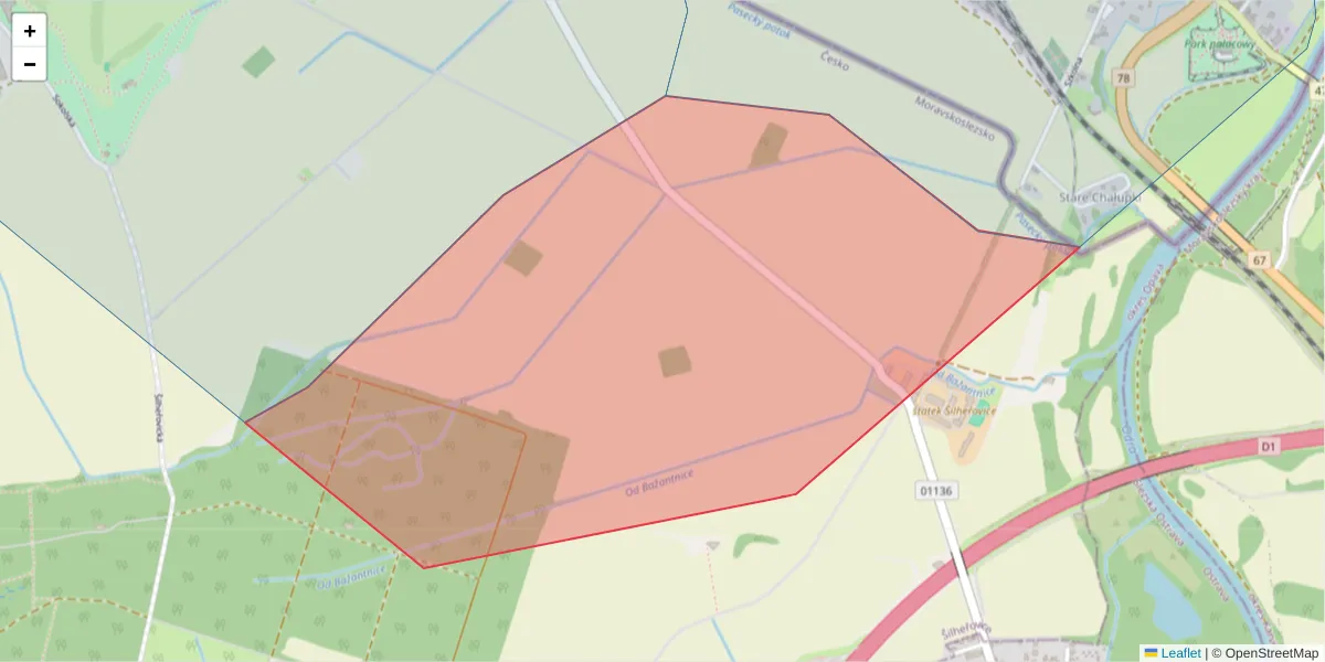 Szczegółowa mapa kodu pocztowego 71100 z granicami, sąsiednimi kodami pocztowymi i urzędami pocztowymi