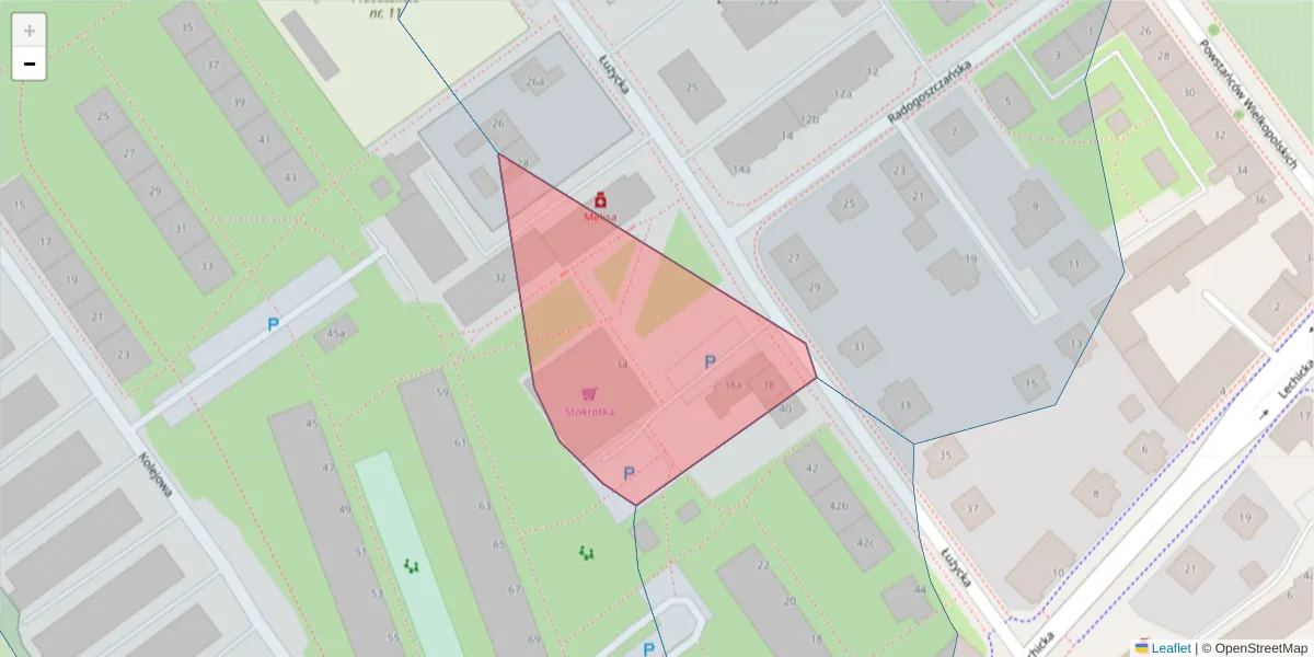Szczegółowa mapa kodu pocztowego 75-113 z granicami, sąsiednimi kodami pocztowymi i urzędami pocztowymi