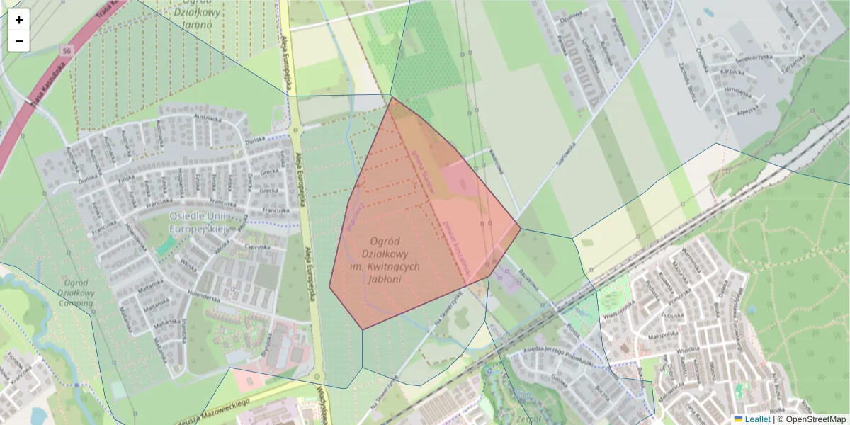 Szczegółowa mapa kodu pocztowego 75-347 z granicami, sąsiednimi kodami pocztowymi i urzędami pocztowymi