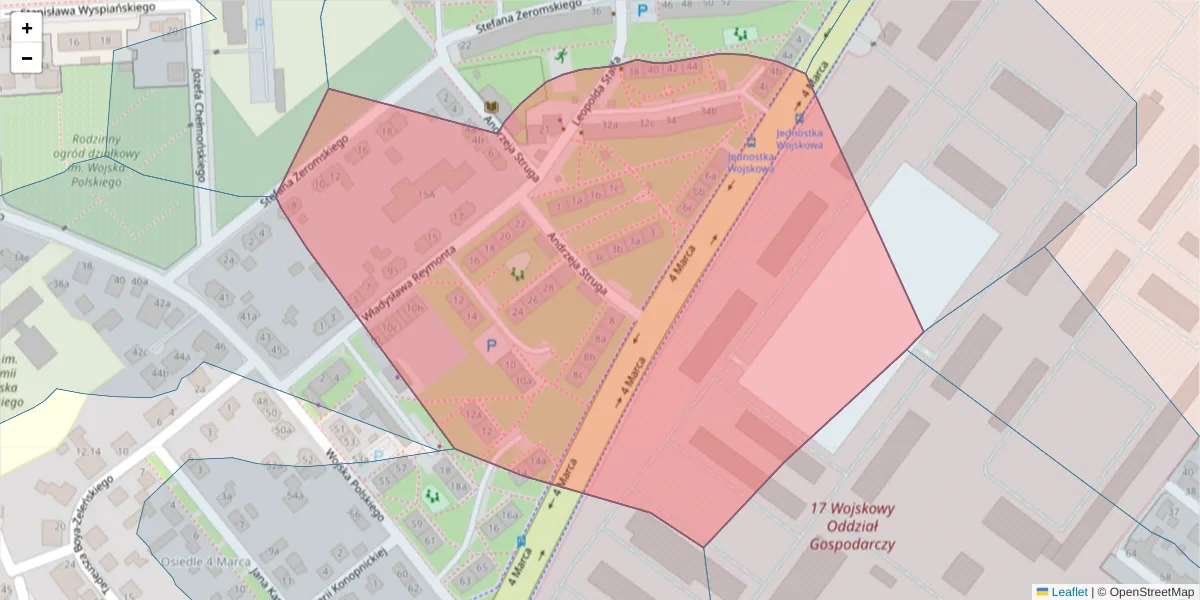 Szczegółowa mapa kodu pocztowego 75-706 z granicami, sąsiednimi kodami pocztowymi i urzędami pocztowymi