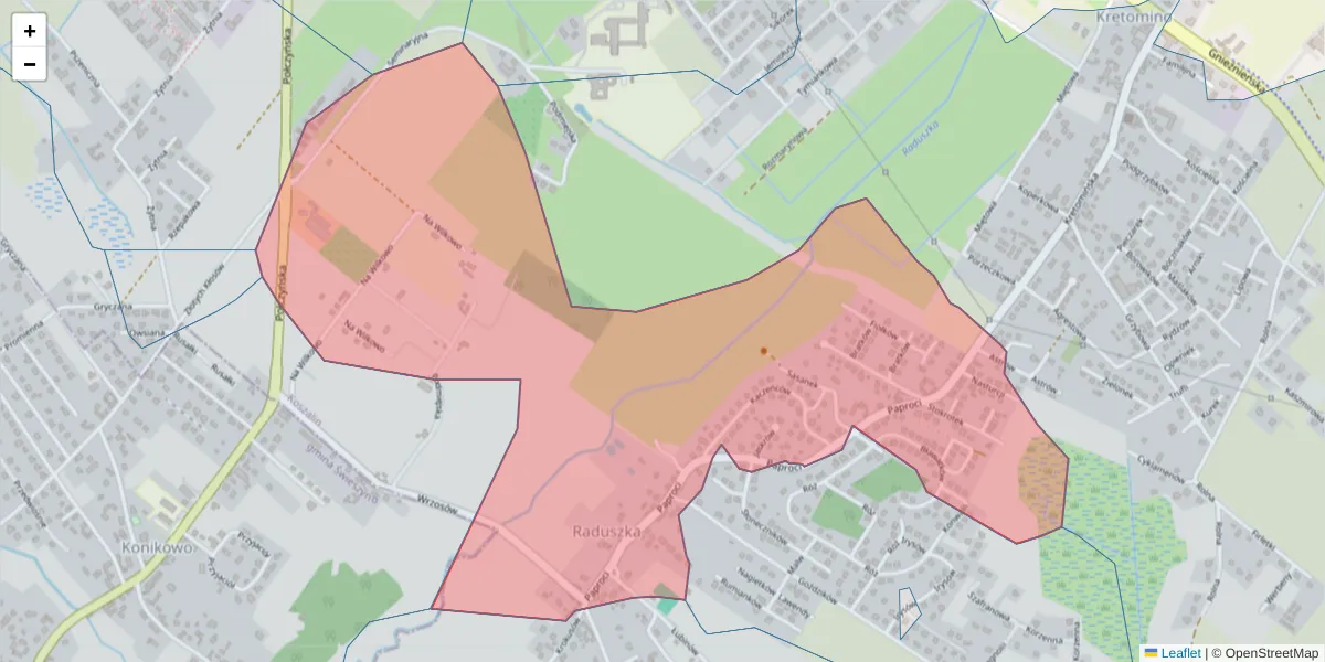 Szczegółowa mapa kodu pocztowego 75-810 z granicami, sąsiednimi kodami pocztowymi i urzędami pocztowymi