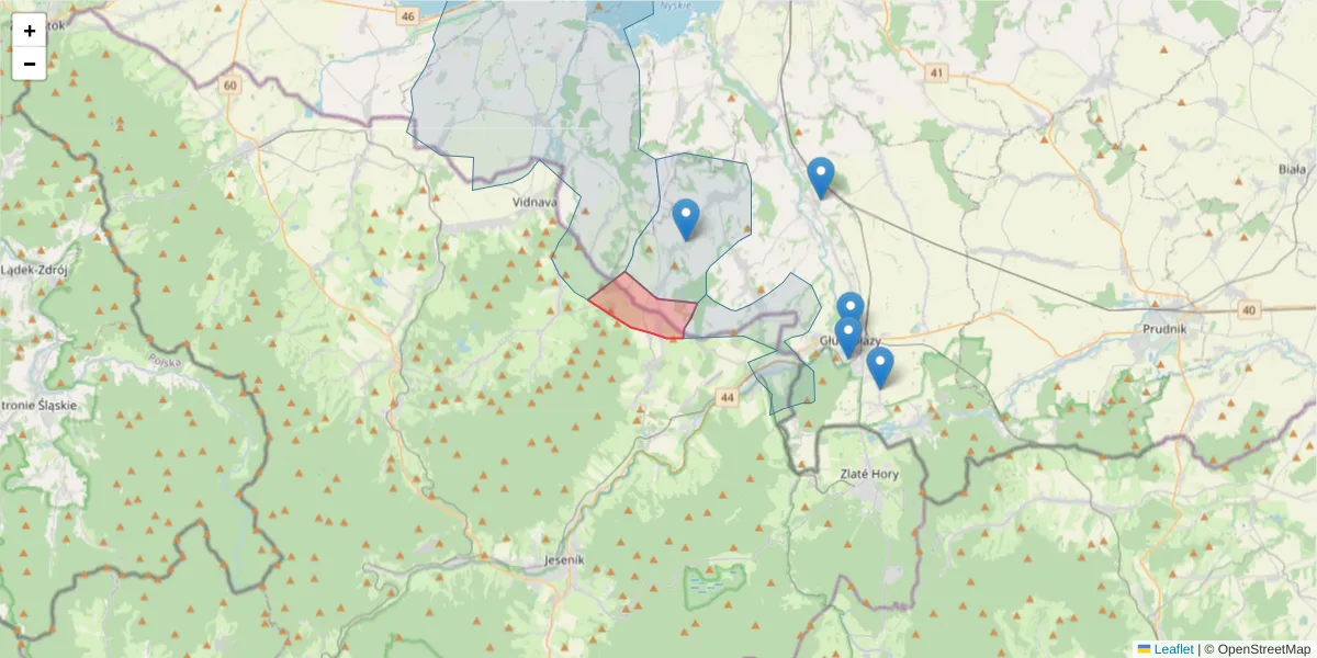 Szczegółowa mapa kodu pocztowego 79052 z granicami, sąsiednimi kodami pocztowymi i urzędami pocztowymi