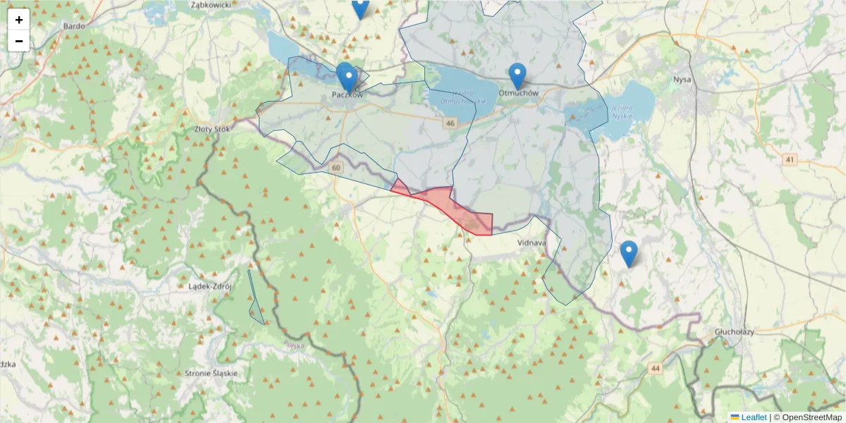Szczegółowa mapa kodu pocztowego 79057 z granicami, sąsiednimi kodami pocztowymi i urzędami pocztowymi
