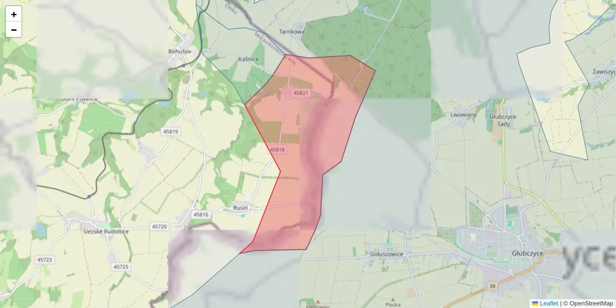 Szczegółowa mapa kodu pocztowego 79397 z granicami, sąsiednimi kodami pocztowymi i urzędami pocztowymi
