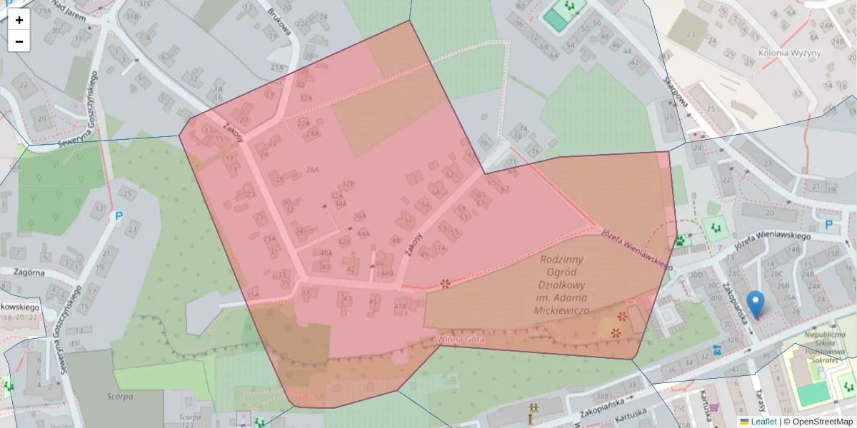 Szczegółowa mapa kodu pocztowego 80-140 z granicami, sąsiednimi kodami pocztowymi i urzędami pocztowymi