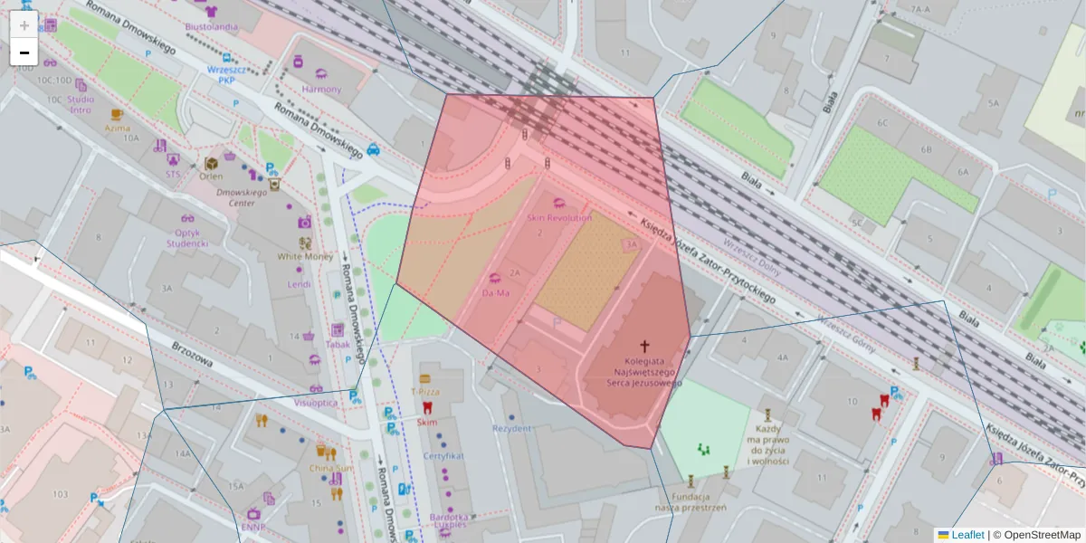 Szczegółowa mapa kodu pocztowego 80-245 z granicami, sąsiednimi kodami pocztowymi i urzędami pocztowymi