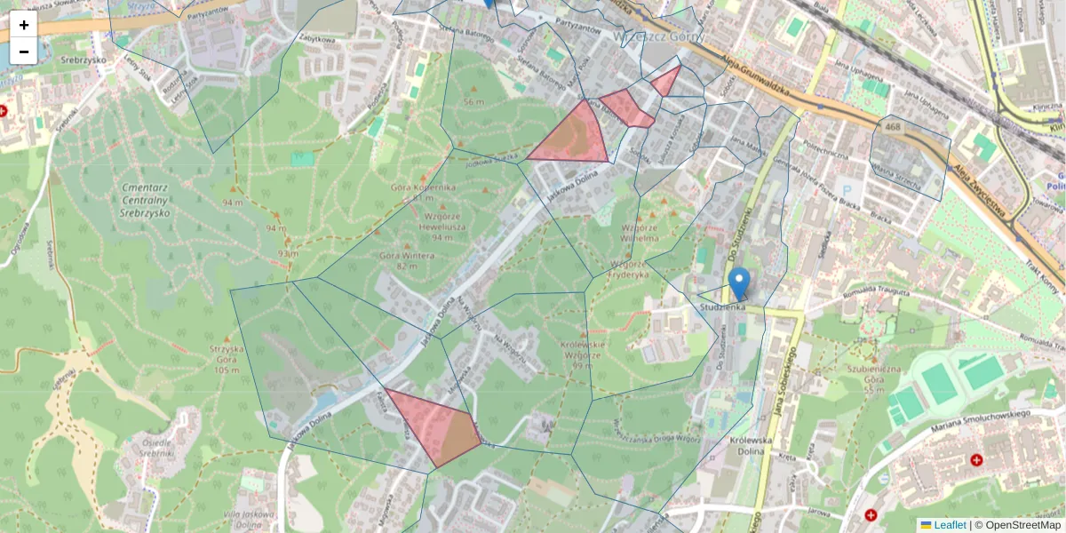 Szczegółowa mapa kodu pocztowego 80-252 z granicami, sąsiednimi kodami pocztowymi i urzędami pocztowymi