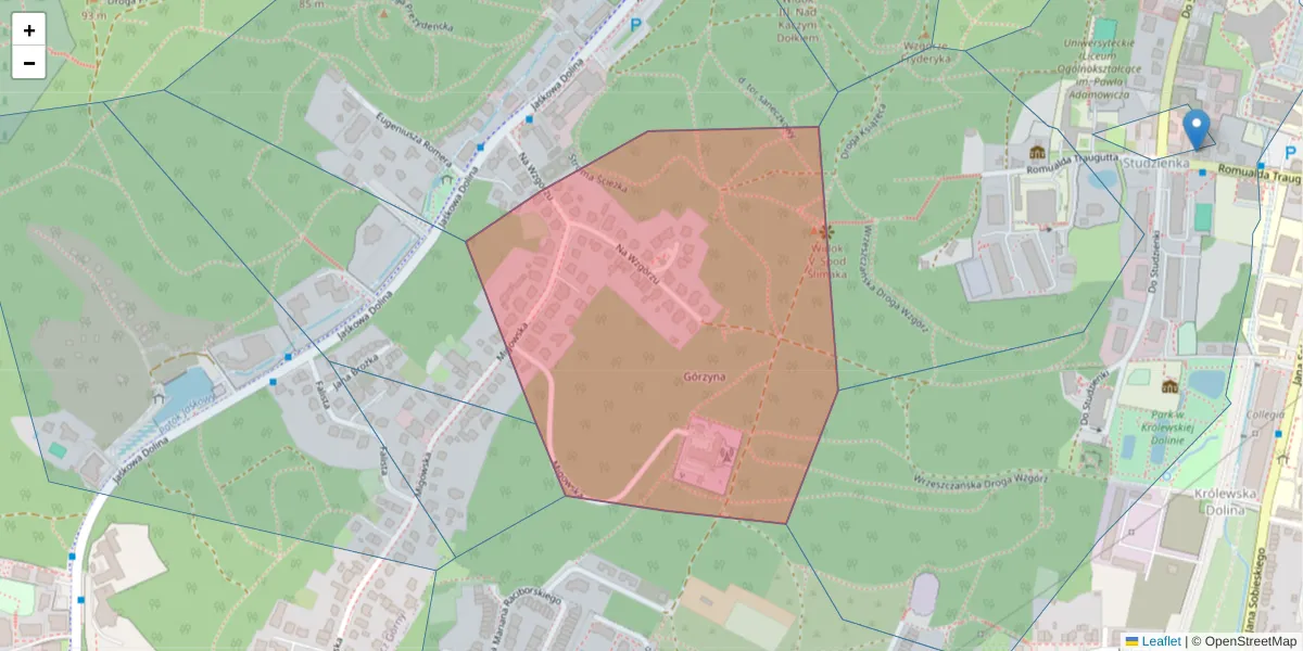 Szczegółowa mapa kodu pocztowego 80-296 z granicami, sąsiednimi kodami pocztowymi i urzędami pocztowymi