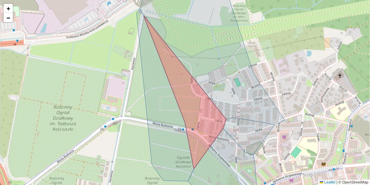 Szczegółowa mapa kodu pocztowego 80-663 z granicami, sąsiednimi kodami pocztowymi i urzędami pocztowymi