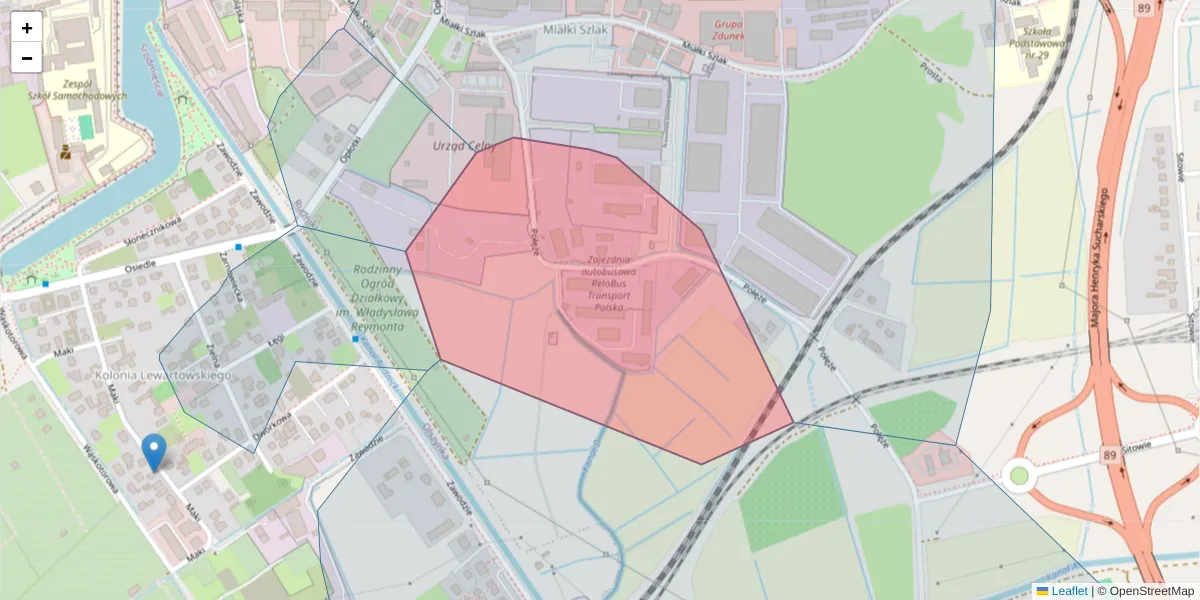 Szczegółowa mapa kodu pocztowego 80-720 z granicami, sąsiednimi kodami pocztowymi i urzędami pocztowymi