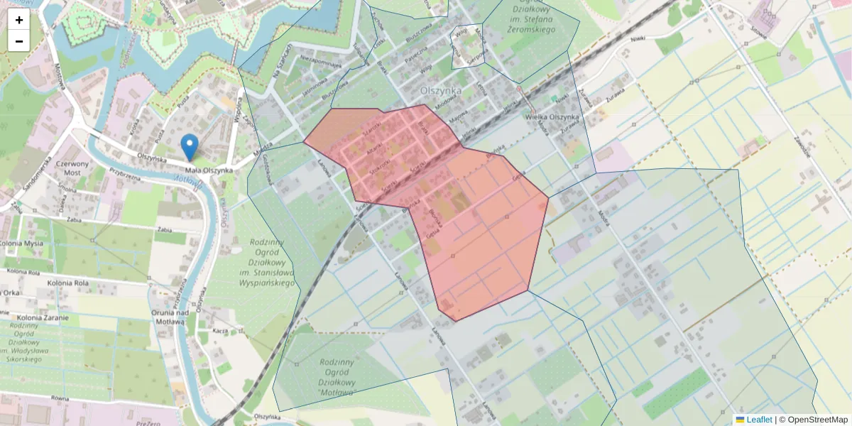 Szczegółowa mapa kodu pocztowego 80-732 z granicami, sąsiednimi kodami pocztowymi i urzędami pocztowymi