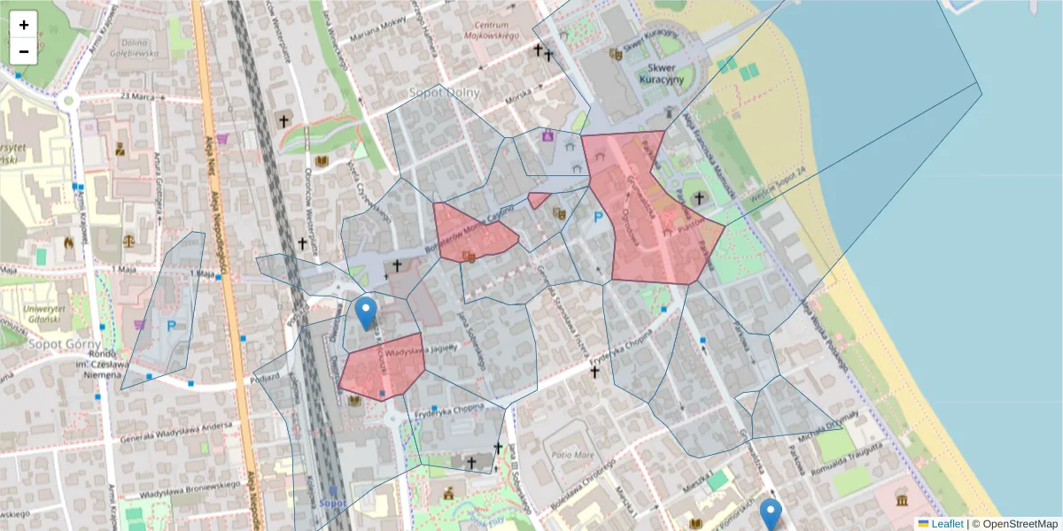 Szczegółowa mapa kodu pocztowego 81-759 z granicami, sąsiednimi kodami pocztowymi i urzędami pocztowymi