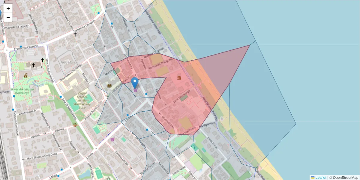 Szczegółowa mapa kodu pocztowego 81-771 z granicami, sąsiednimi kodami pocztowymi i urzędami pocztowymi