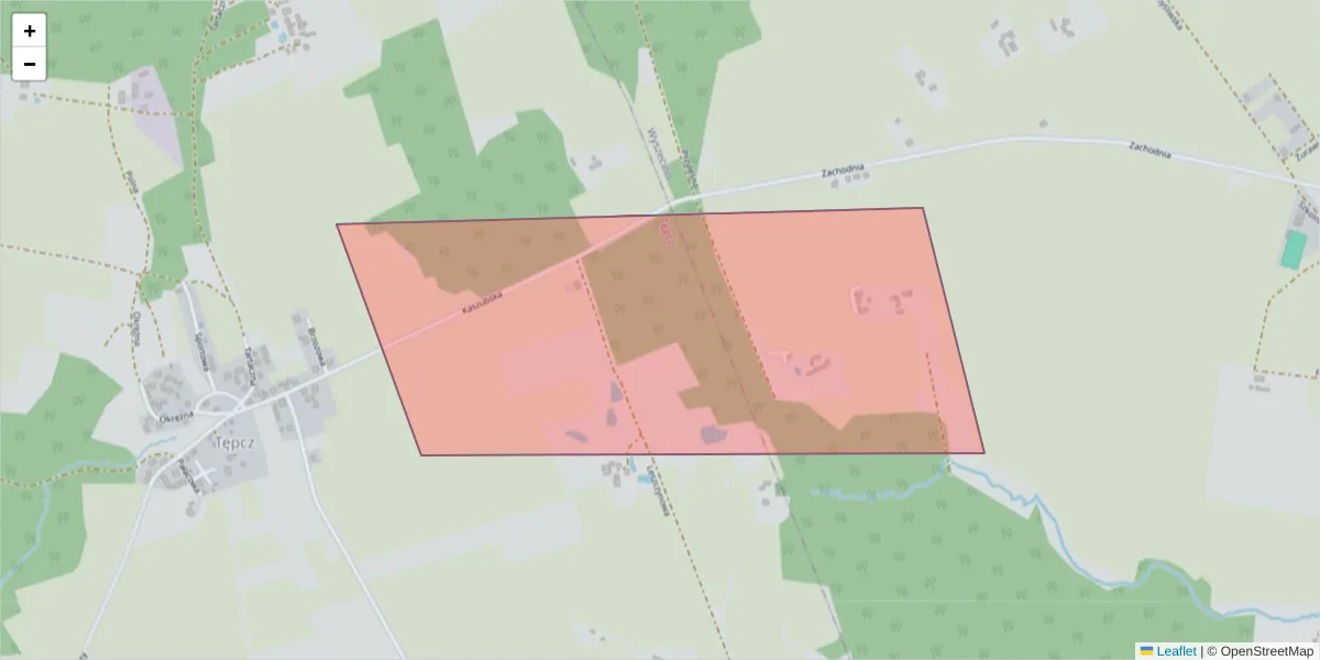 Szczegółowa mapa kodu pocztowego 82-242 z granicami, sąsiednimi kodami pocztowymi i urzędami pocztowymi