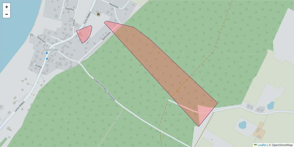 Szczegółowa mapa kodu pocztowego 82-322 z granicami, sąsiednimi kodami pocztowymi i urzędami pocztowymi