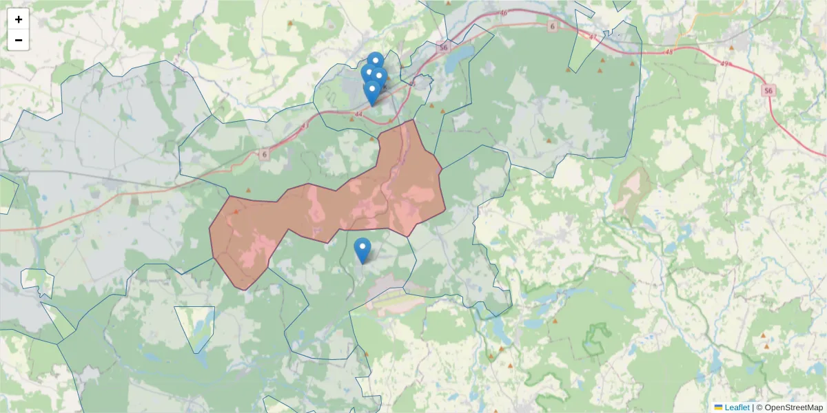 Szczegółowa mapa kodu pocztowego 84-315 z granicami, sąsiednimi kodami pocztowymi i urzędami pocztowymi