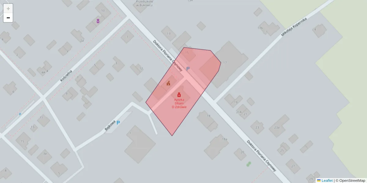 Szczegółowa mapa kodu pocztowego 85-122 z granicami, sąsiednimi kodami pocztowymi i urzędami pocztowymi