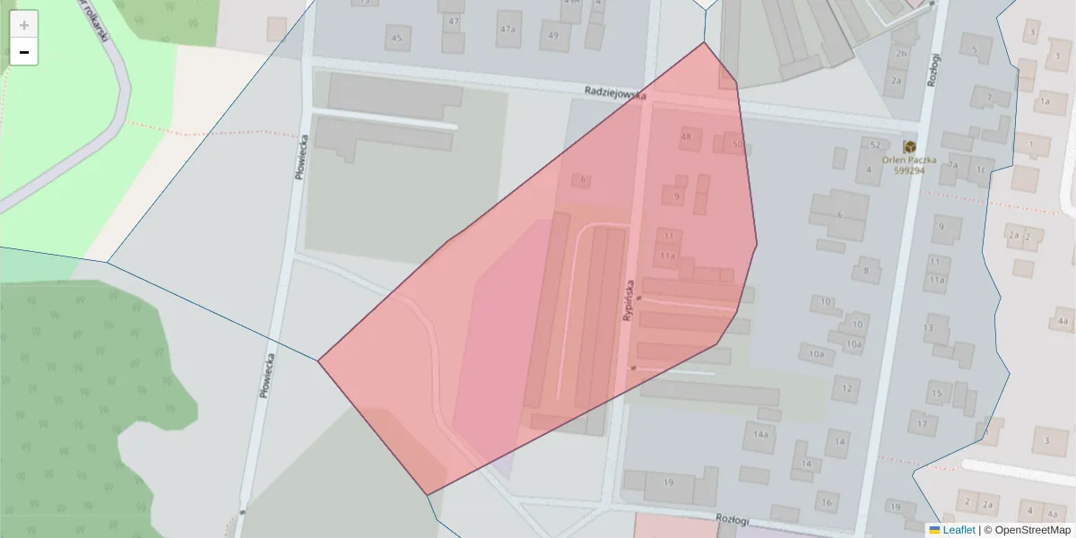 Szczegółowa mapa kodu pocztowego 85-181 z granicami, sąsiednimi kodami pocztowymi i urzędami pocztowymi