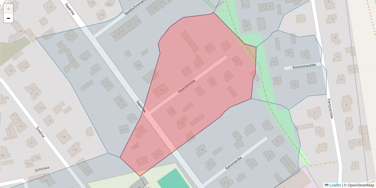 Szczegółowa mapa kodu pocztowego 85-547 z granicami, sąsiednimi kodami pocztowymi i urzędami pocztowymi