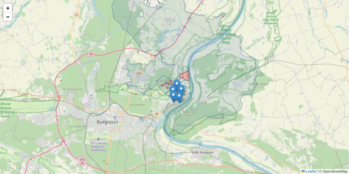 Szczegółowa mapa kodu pocztowego 85-788 z granicami, sąsiednimi kodami pocztowymi i urzędami pocztowymi