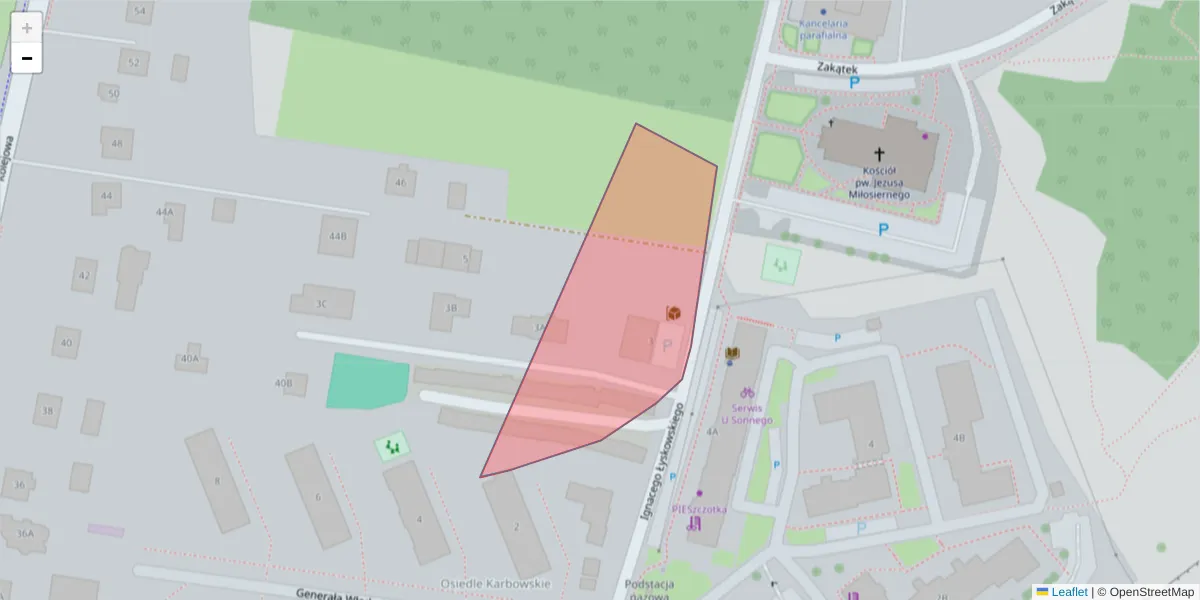 Szczegółowa mapa kodu pocztowego 87-303 z granicami, sąsiednimi kodami pocztowymi i urzędami pocztowymi