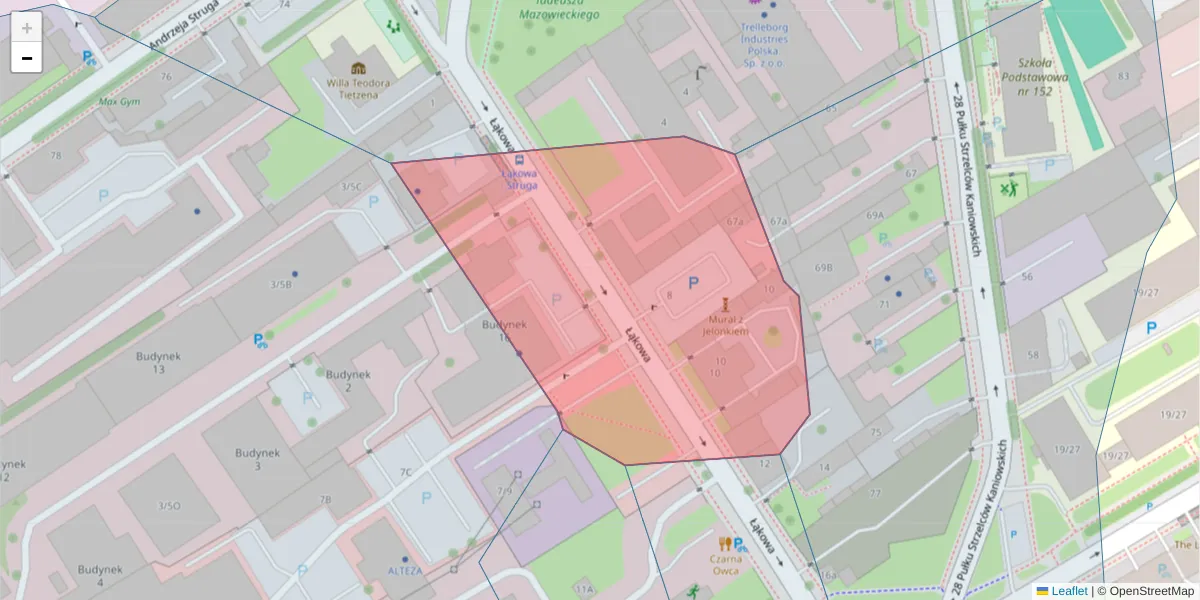 Szczegółowa mapa kodu pocztowego 90-563 z granicami, sąsiednimi kodami pocztowymi i urzędami pocztowymi