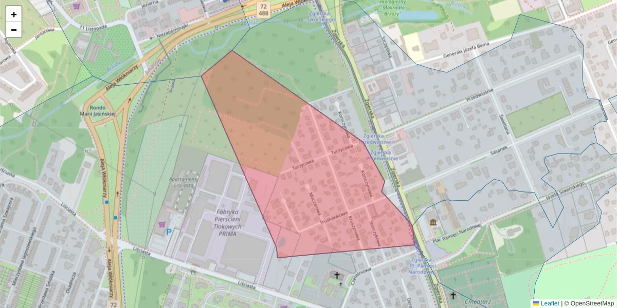 Szczegółowa mapa kodu pocztowego 91-356 z granicami, sąsiednimi kodami pocztowymi i urzędami pocztowymi