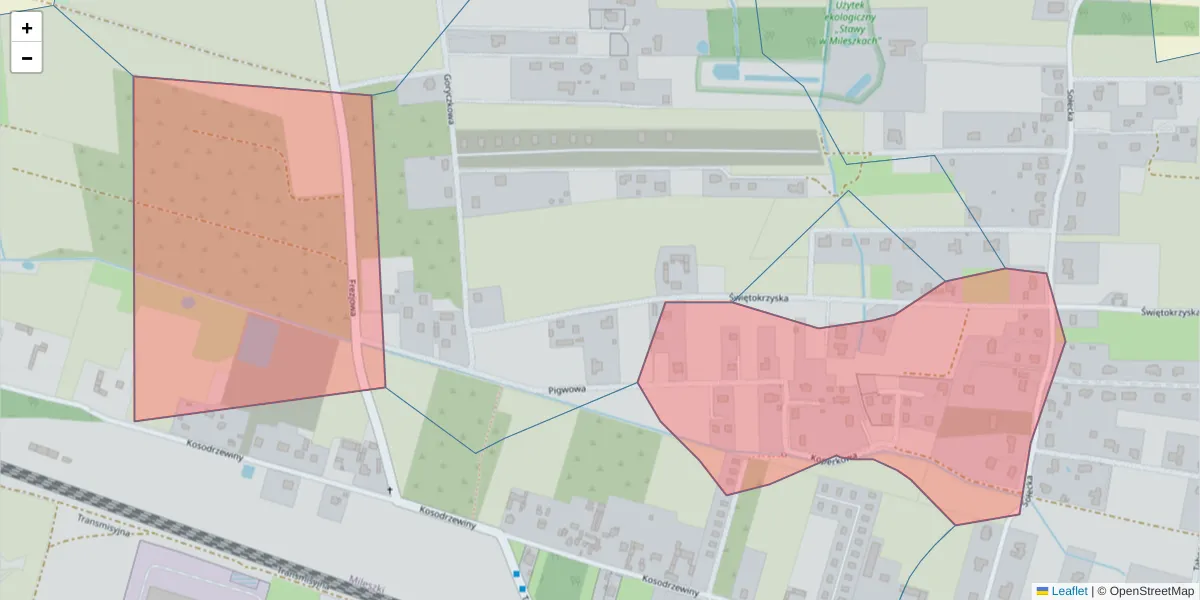 Szczegółowa mapa kodu pocztowego 92-741 z granicami, sąsiednimi kodami pocztowymi i urzędami pocztowymi