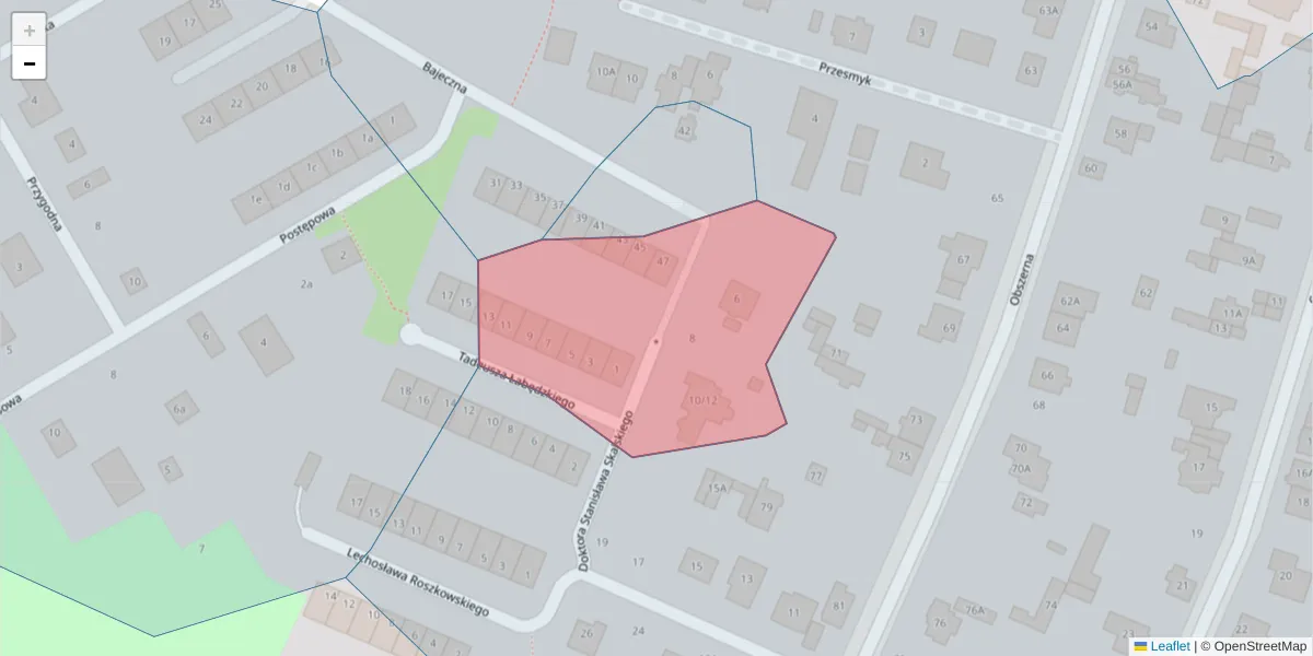 Szczegółowa mapa kodu pocztowego 93-353 z granicami, sąsiednimi kodami pocztowymi i urzędami pocztowymi