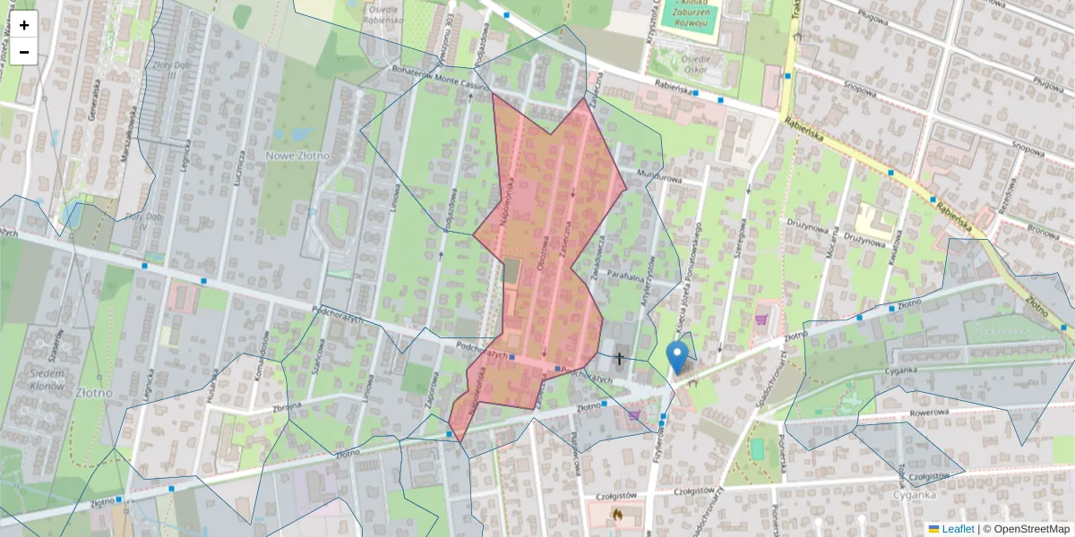 Szczegółowa mapa kodu pocztowego 94-231 z granicami, sąsiednimi kodami pocztowymi i urzędami pocztowymi
