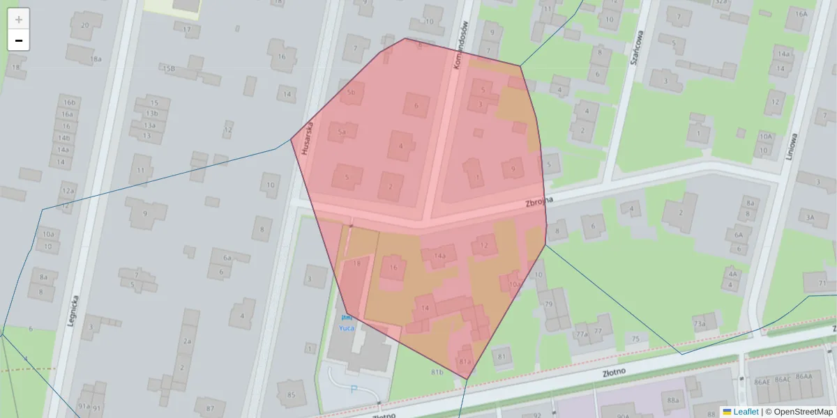 Szczegółowa mapa kodu pocztowego 94-235 z granicami, sąsiednimi kodami pocztowymi i urzędami pocztowymi